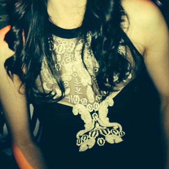 WOW Couture Black/Gold Strapless Printed Bodice Tube Dress - Picture 3 of 4